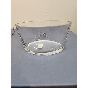 LSA Polish Mouthblown Oval Glass Bowl